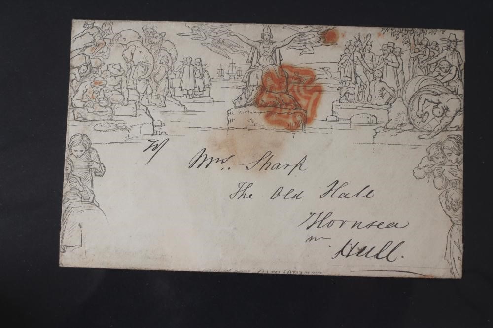 A SPARSE GB COLLECTION but including interesting Molready Envelopes and two Penny Blacks on piece Image