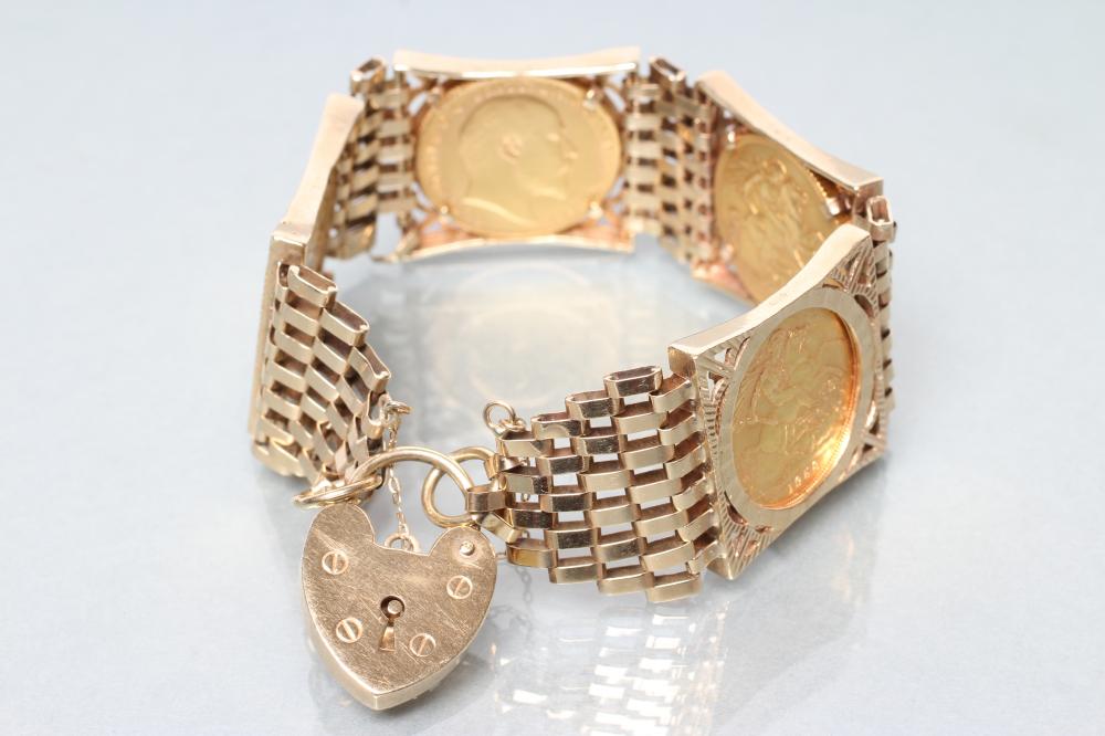 FOUR GOLD SOVEREIGNS comprising Victoria OH 1893 Image