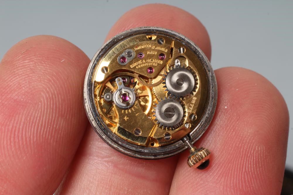 A LADY'S 18CT GOLD BAUME & MERCIER WRISTWATCH with blue ombre dial Image