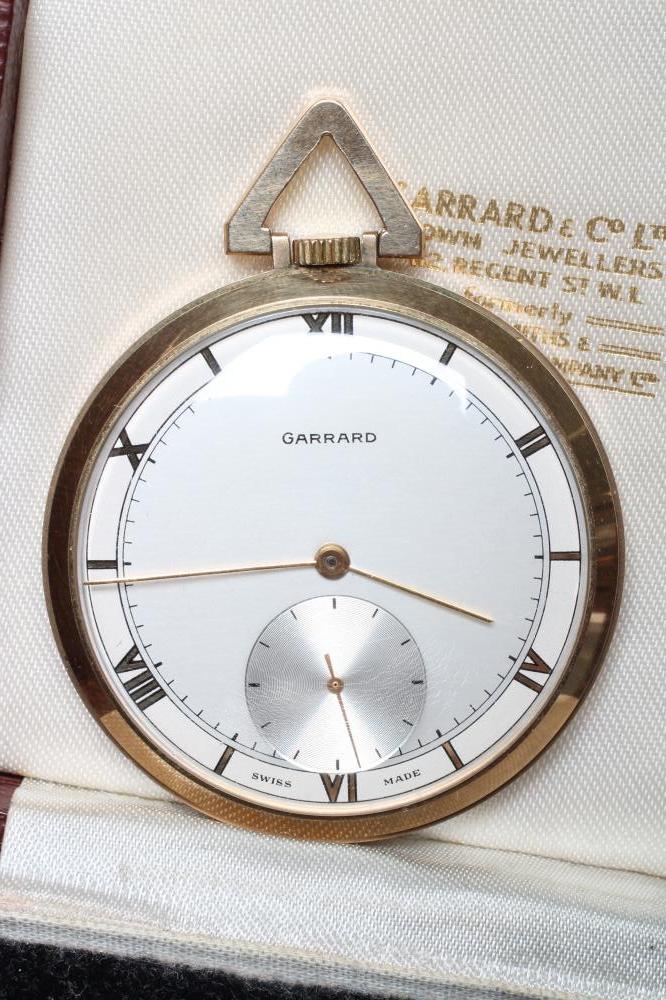 A GARRARD 9CT GOLD TOP WIND DRESS WATCH Image