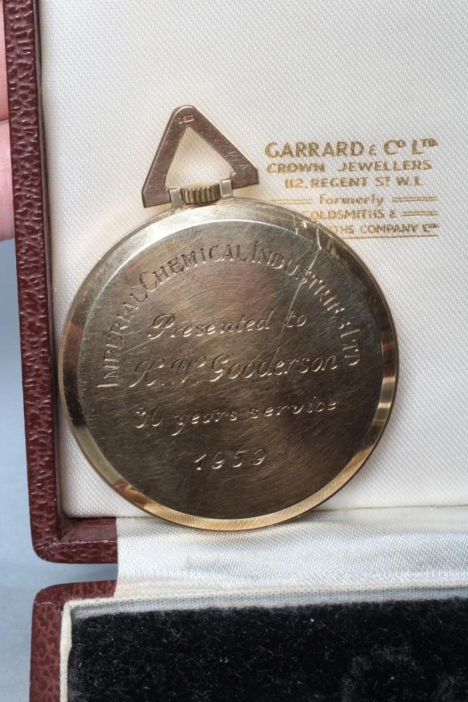 A GARRARD 9CT GOLD TOP WIND DRESS WATCH Image