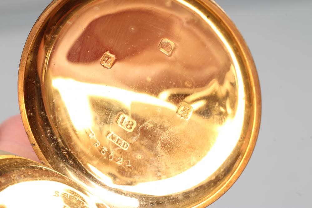 AN 18CT GOLD TOP WIND POCKET WATCH Image