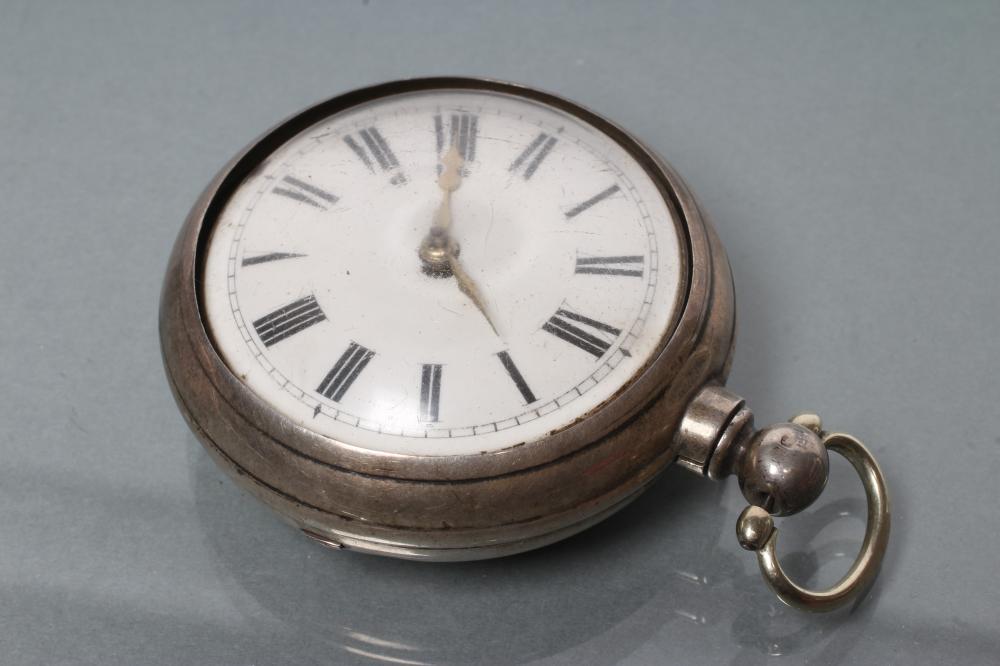 A VICTORIAN SILVER PAIR CASED POCKET WATCH Image