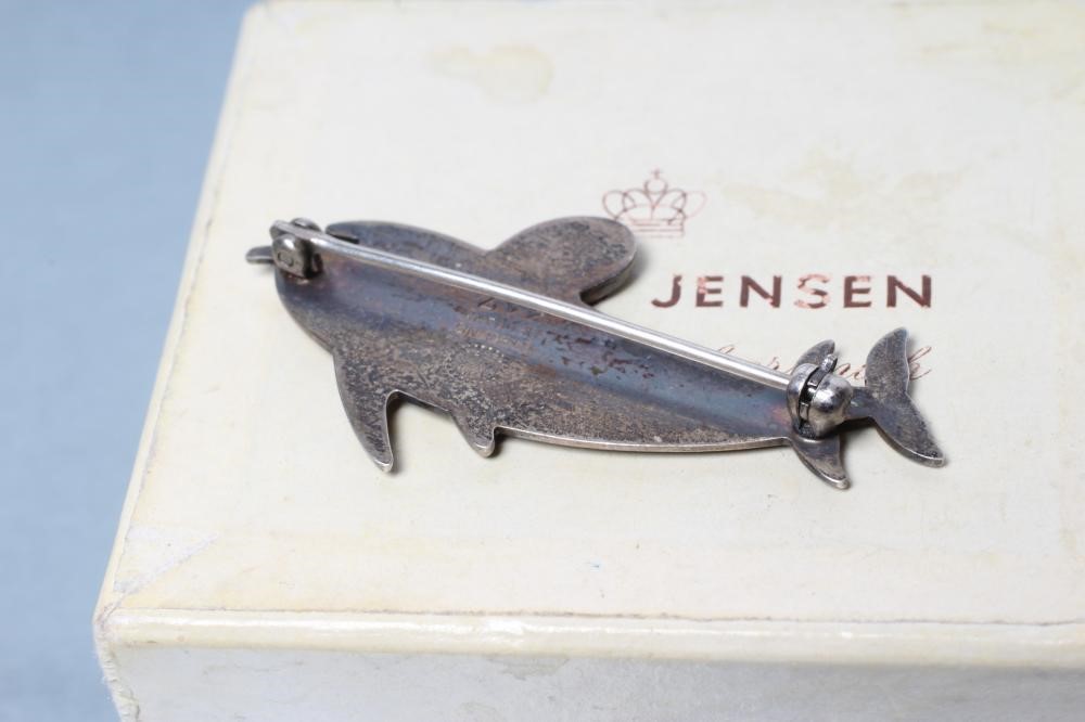 A GEORG JENSEN SILVER HAWAII DOLPHIN BROOCH Image