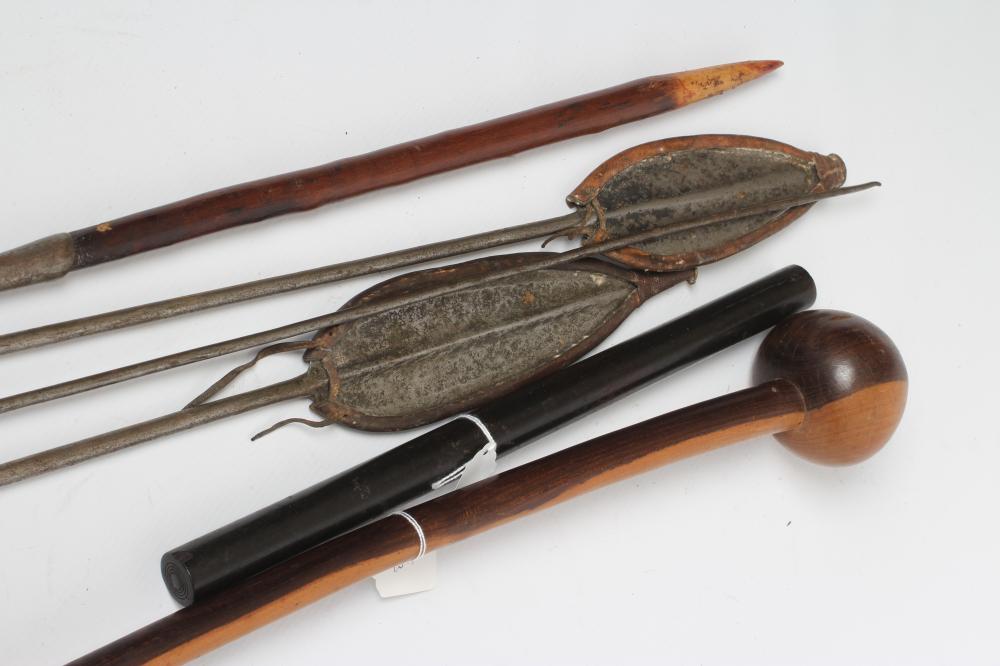 A ZULU KNOBKERRIE of typical form in bi-colour hardwood Image