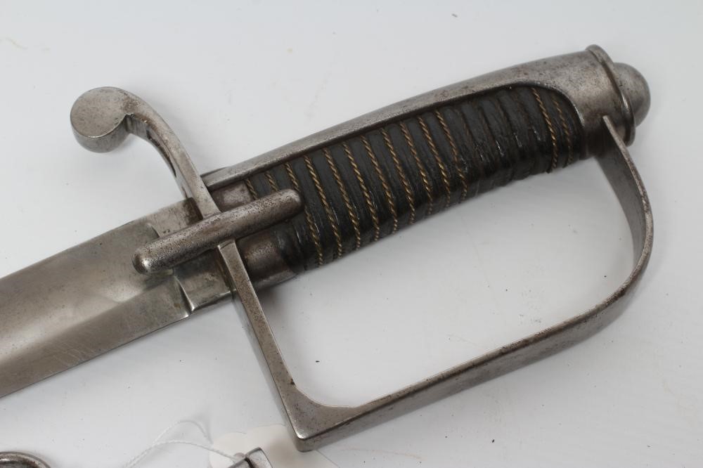 AN ITALIAN M1833 MOUNTED ARTILLERY SABRE with 33" curved blade Image