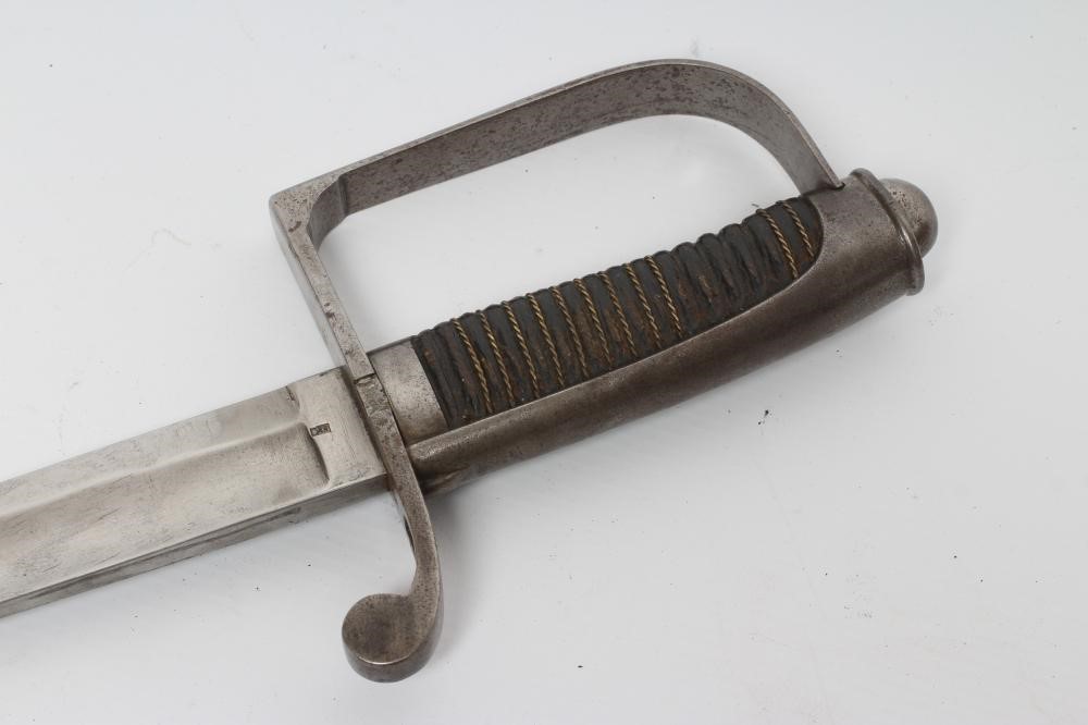 AN ITALIAN M1833 MOUNTED ARTILLERY SABRE with 33" curved blade Image