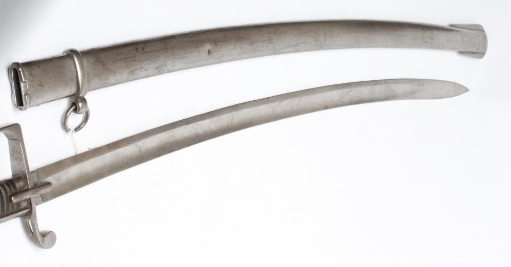 AN ITALIAN M1833 MOUNTED ARTILLERY SABRE with 33" curved blade Image