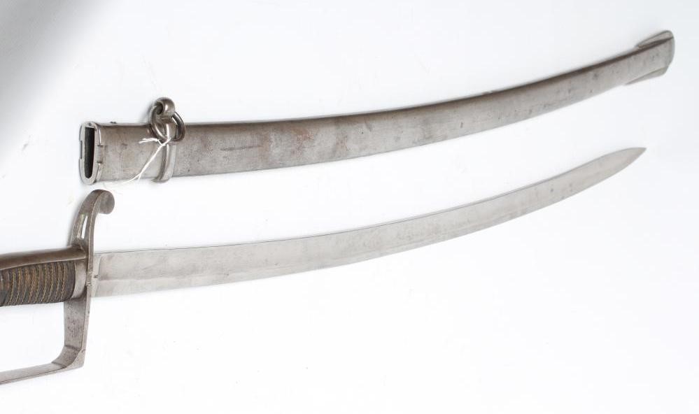 AN ITALIAN M1833 MOUNTED ARTILLERY SABRE with 33" curved blade Image