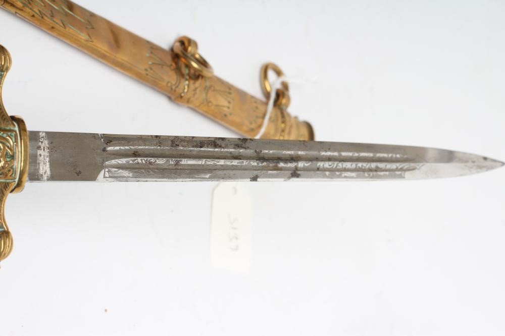 A GERMAN THIRD REICH NAVAL OFFICER'S DAGGER Image