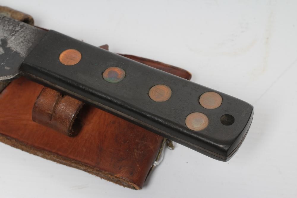 A BRITISH WWI HELMET with faux leather webbing Image