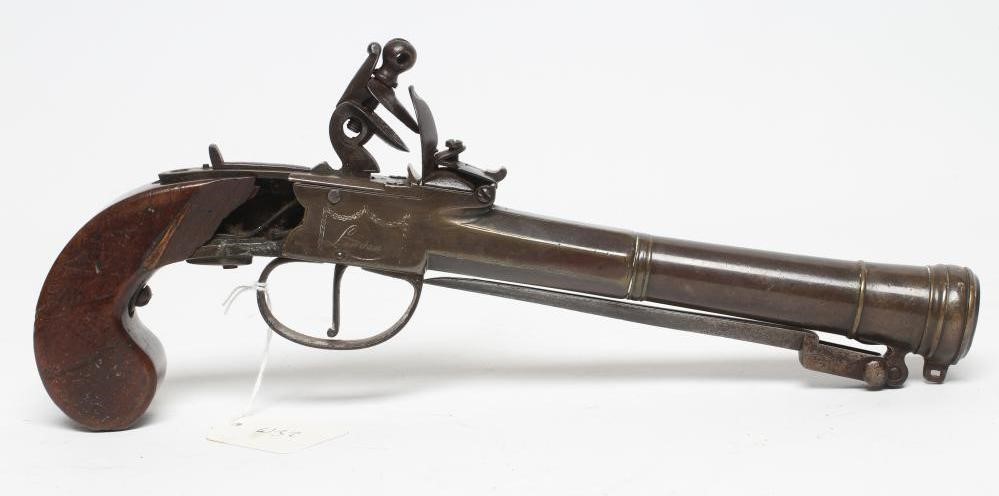 A FLINTLOCK BLUNDERBUSS PISTOL BY WHITE Image