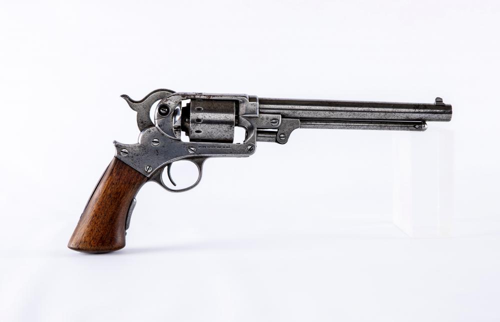 A STARR ARMS PERCUSSION REVOLVER with 8" rifled barrel Image
