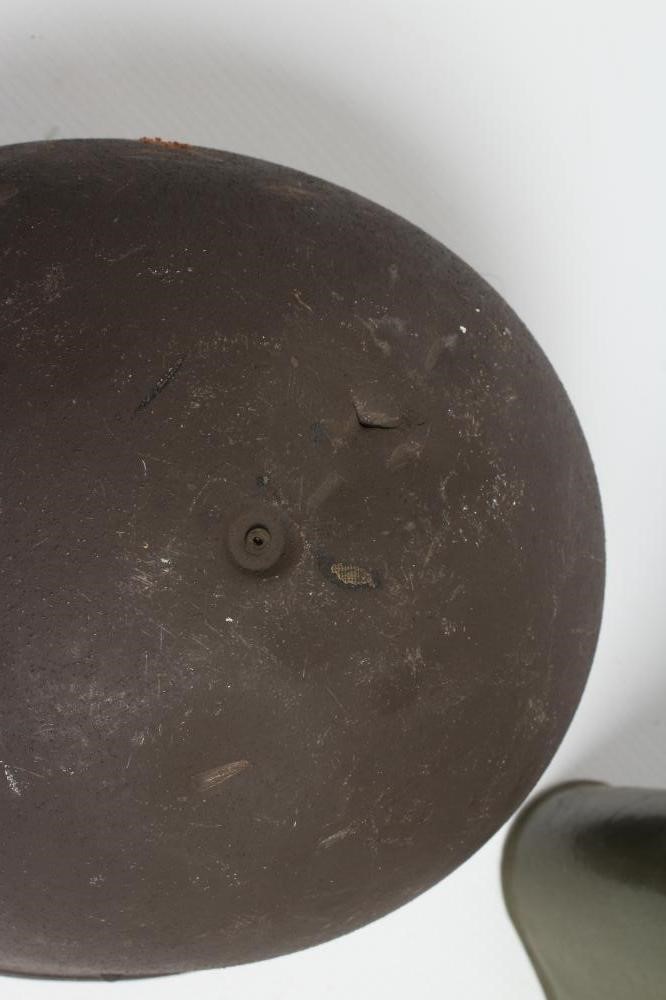 A BRITISH TANK CREW HELMET with internal webbing Image