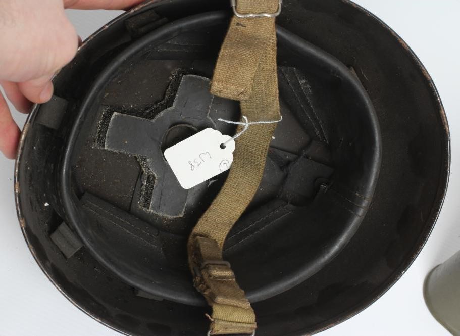 A BRITISH TANK CREW HELMET with internal webbing Image