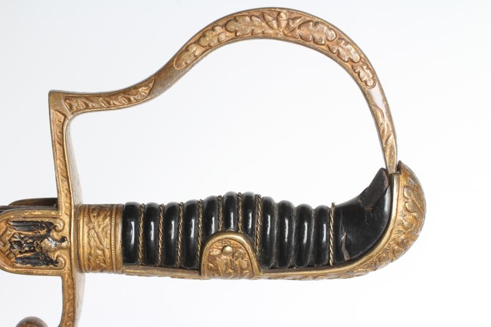 A GERMAN THIRD REICH ARMY OFFICER'S SWORD with 32 1/2" curved blade Image