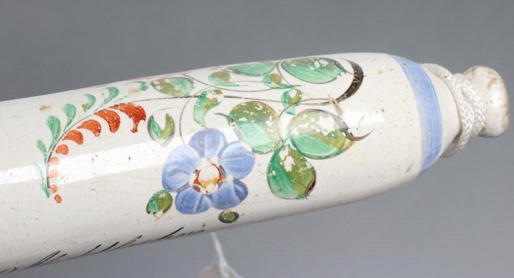 A NORTH EAST POTTERY ROLLING PIN Image