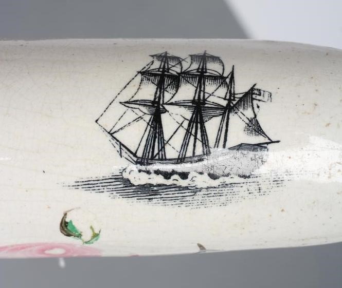 A NORTH EAST POTTERY ROLLING PIN Image