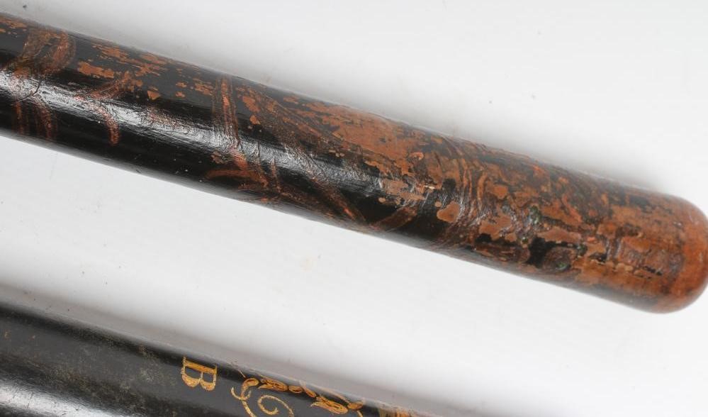 TWO CEREMONIAL POLICE TRUNCHEONS Image