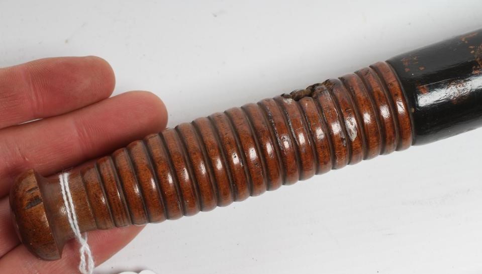 TWO CEREMONIAL POLICE TRUNCHEONS Image