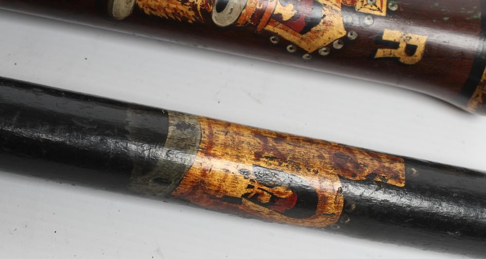 TWO VICTORIAN CEREMONIAL POLICE TRUNCHEONS Image