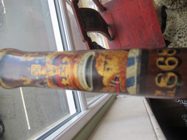TWO VICTORIAN CEREMONIAL POLICE TRUNCHEONS Image