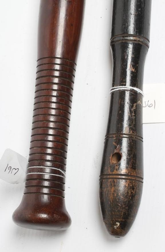 TWO VICTORIAN CEREMONIAL POLICE TRUNCHEONS Image