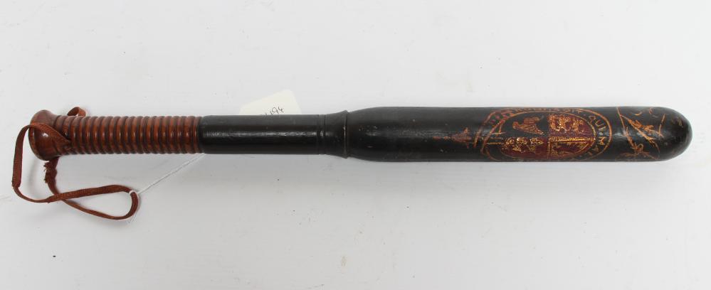 A VICTORIAN CEREMONIAL POLICE TRUNCHEON Image