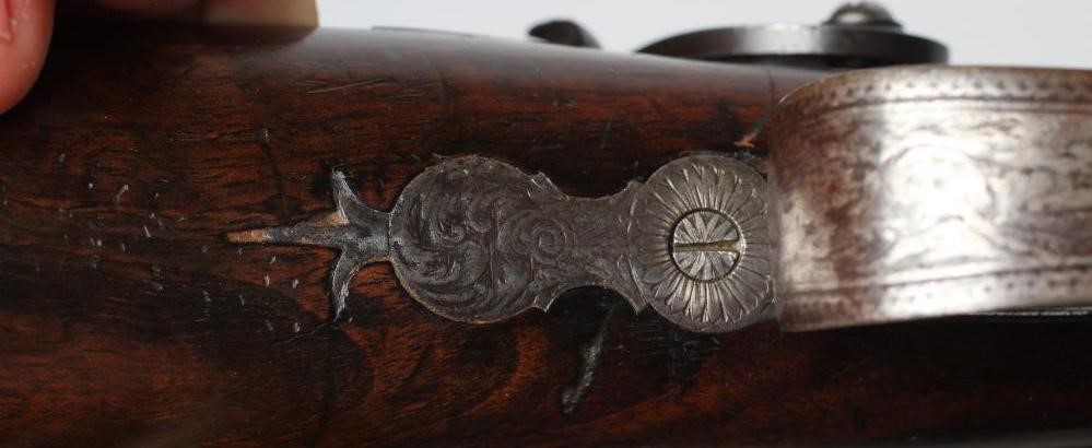 A WILLIAM HOLE OF BRISTOL 16 BORE PERCUSSION SHOTGUN Image