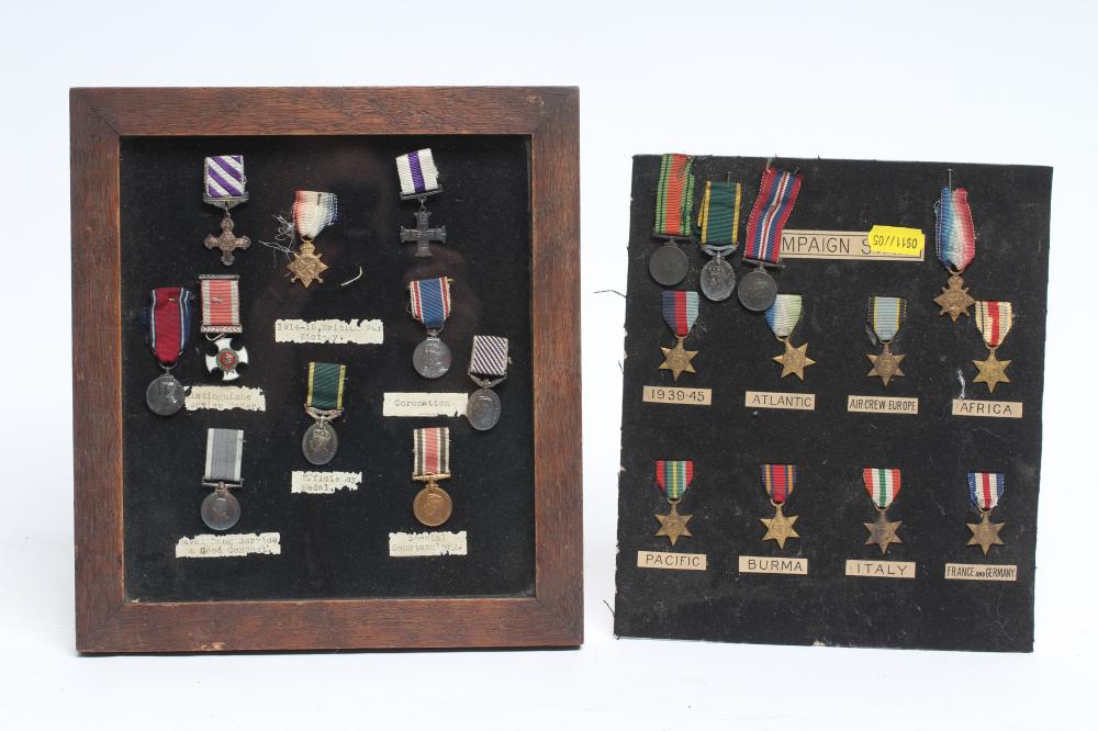 A COLLECTION OF TWENTY TWO MINIATURE BRITISH CAMPAIGN MEDALS Image