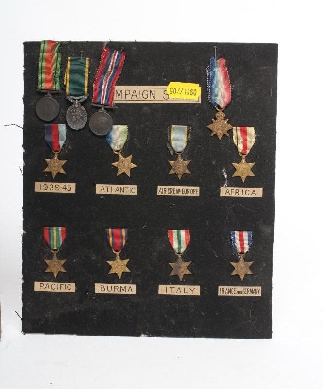 A COLLECTION OF TWENTY TWO MINIATURE BRITISH CAMPAIGN MEDALS Image