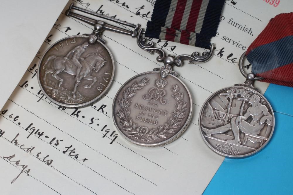 A FAMILY OF WWI MEDALS awarded to Pte. W. E. Strickland R.A.M.C. Image