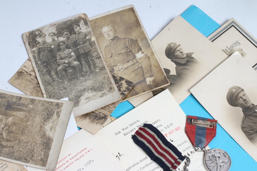 A FAMILY OF WWI MEDALS awarded to Pte. W. E. Strickland R.A.M.C. Image