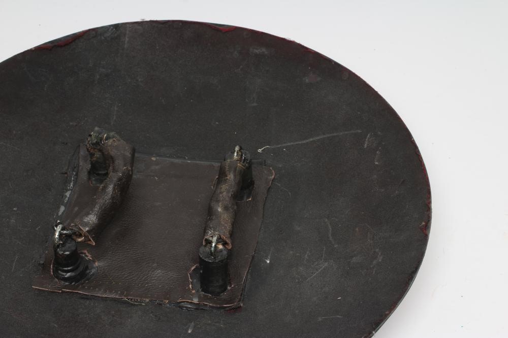 AN INDO-PERSIAN KHULA KHUD HELMET AND SHIELD Image