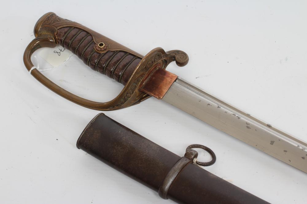 A JAPANESE CAVALRY OFFICER'S SWORD with 26" katana style blade Image