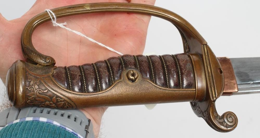 A JAPANESE CAVALRY OFFICER'S SWORD with 26" katana style blade Image