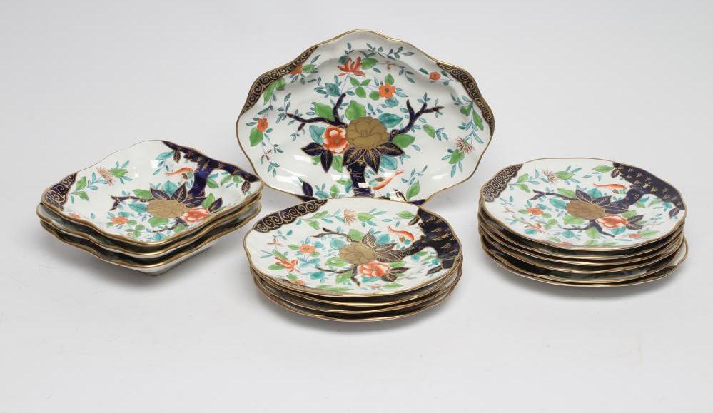 A STAFFORDSHIRE EARTHENWARE DESSERT SERVICE Image