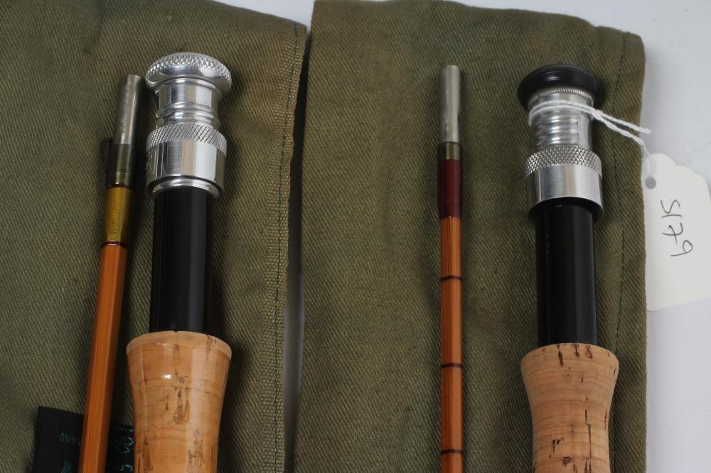 Two hardy split cane trout fishing rods Hartleys Auctioneers & Valuers