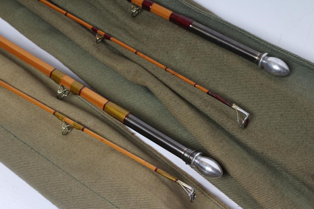 Two hardy split cane trout fishing rods Hartleys Auctioneers & Valuers