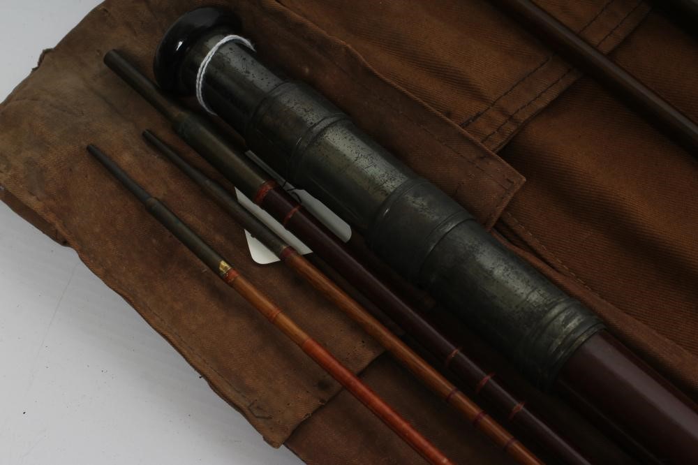 TWO GOOD QUALITY GREEN-HEART FISHING RODS Image