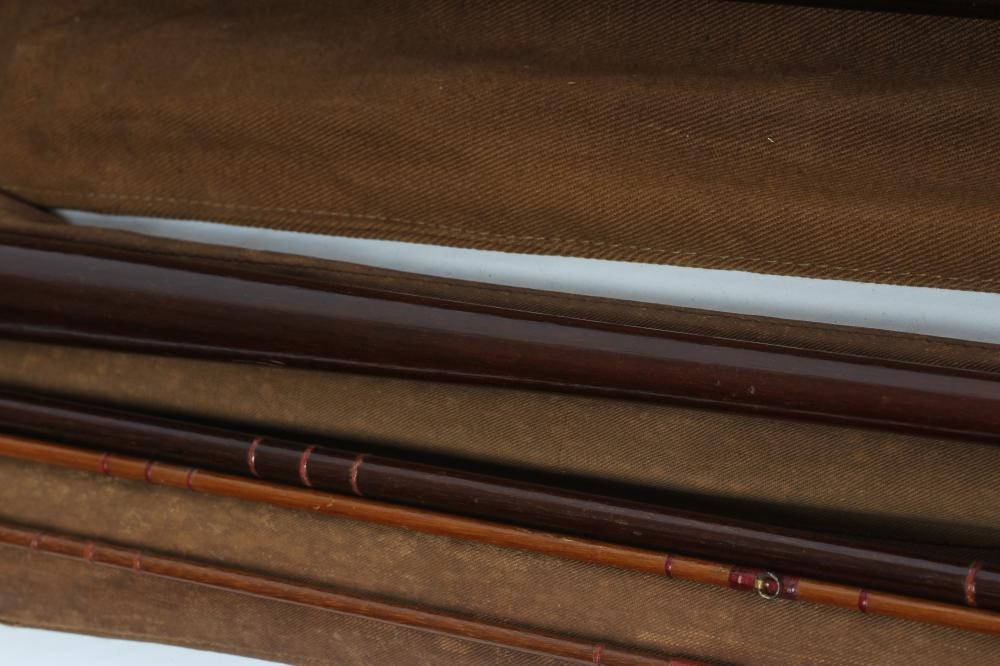 TWO GOOD QUALITY GREEN-HEART FISHING RODS Image