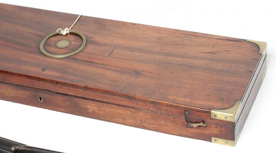 A HUNTER & SONS SIDE BY SIDE 12 BORE SHOTGUN converted from a large bore rifle Image