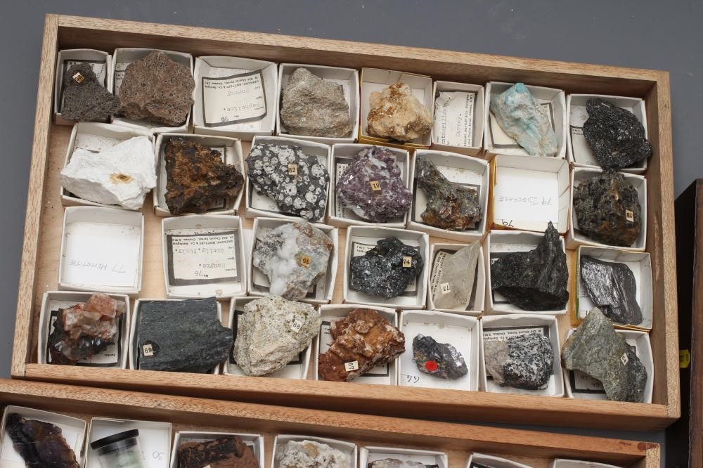 A large collection of geological and gemological specimens comprising