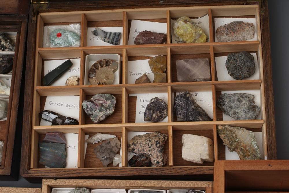 A large collection of geological and gemological specimens comprising