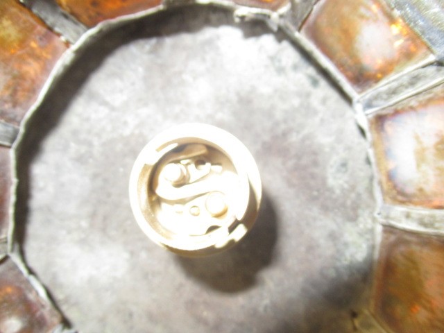 AN AUSTRIAN ART NOUVEAU BRASS SNAKE TABLE LAMP Image