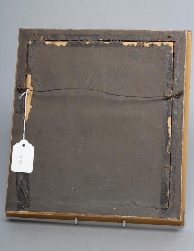 A REGENCY SILKWORK OVAL PICTURE Image