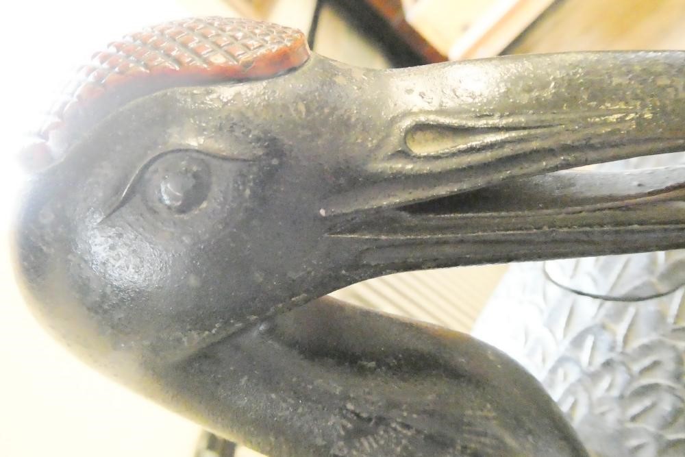 A JAPANESE BRONZE CRANE CENSOR Image
