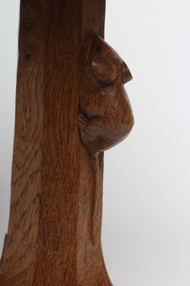 A ROBERT THOMPSON ADZED OAK TABLE LAMP Image