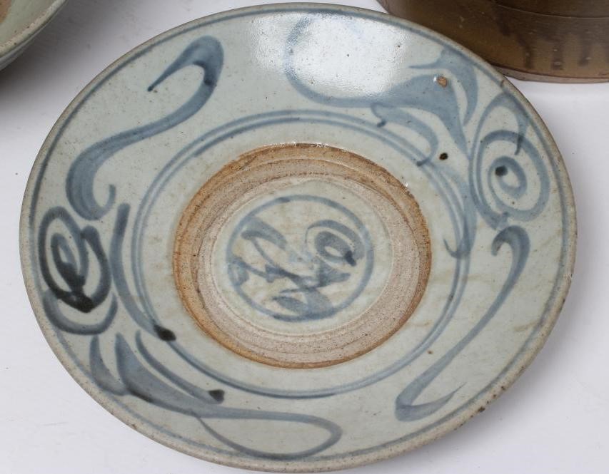 A CHINESE PROVINCIAL STONEWARE BOWL of plain circular form Image