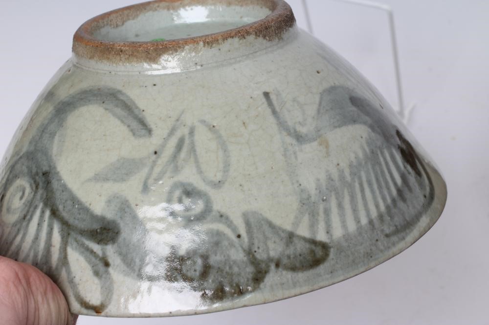 A CHINESE PROVINCIAL STONEWARE BOWL of plain circular form Image